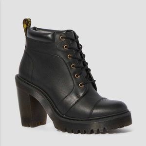 Dr Martens Averil Leather Heeled Ankle Boots